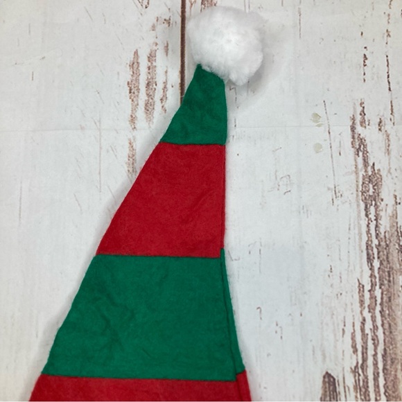 Christmas Elf Hat Felt Red & Green Sz OSFM - Picture 3 of 10